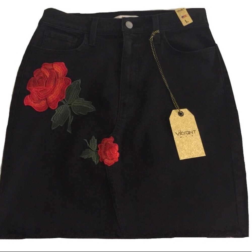 New black jean skirt